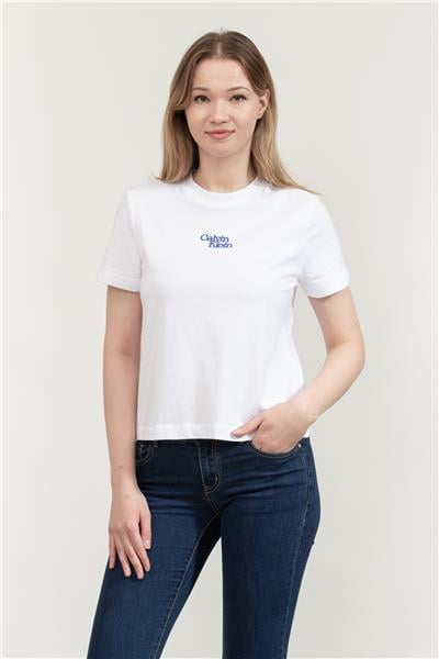 Calvin Klein Kadın Bisiklet Yaka T-Shirt