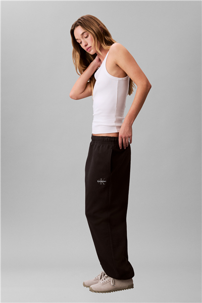 Calvin Klein Monologo French Terry Jogger Kadın Eşofman Altı Siyah