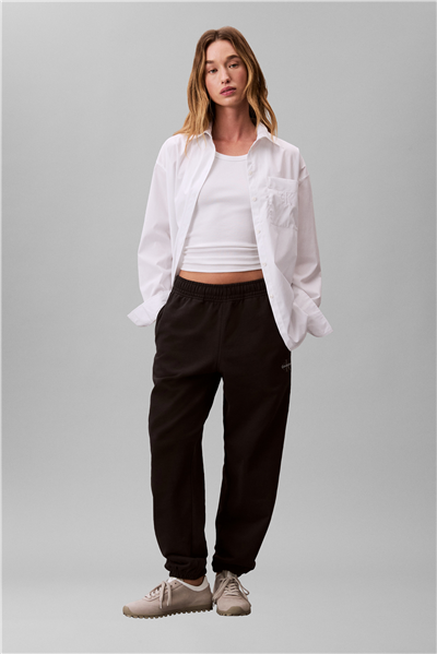 Calvin Klein Monologo French Terry Jogger Kadın Eşofman Altı Siyah