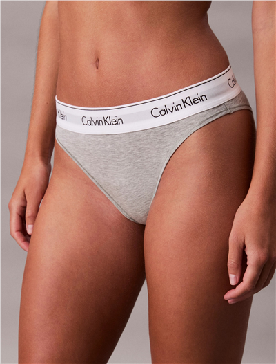 Calvin Klein Kadın High Leg Tanga Külot Gri