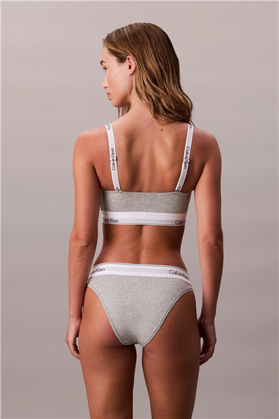 Calvin Klein Kadın High Leg Tanga Külot Gri