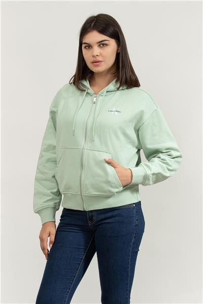 Calvin Klein Monologo French Terry Fz Bf Kadın Kapüşonlu Sweatshirt