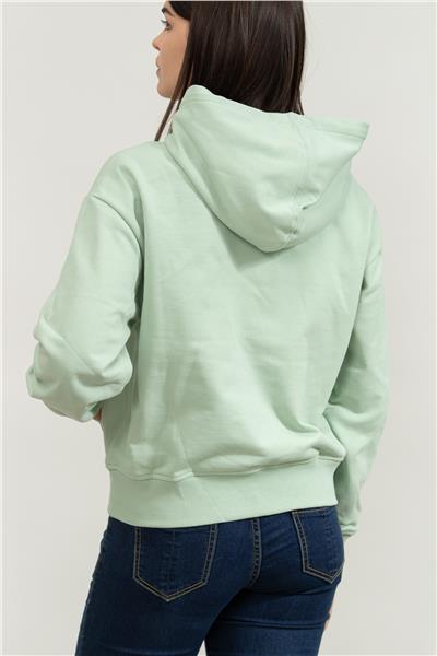 Calvin Klein Monologo French Terry Fz Bf Kadın Kapüşonlu Sweatshirt