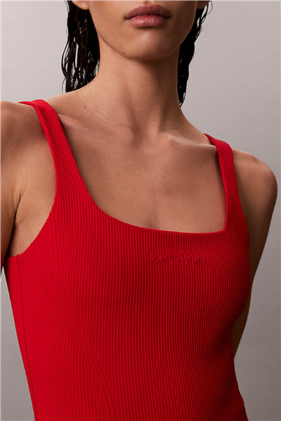 Calvin Klein Kadın Mayo Kırmızı