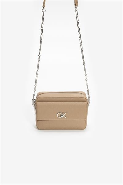 Calvin Klein Kadın Mini Omuz Çantası Bej