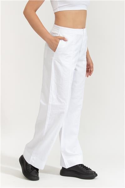 Calvin Klein Kadın Pantolon Beyaz