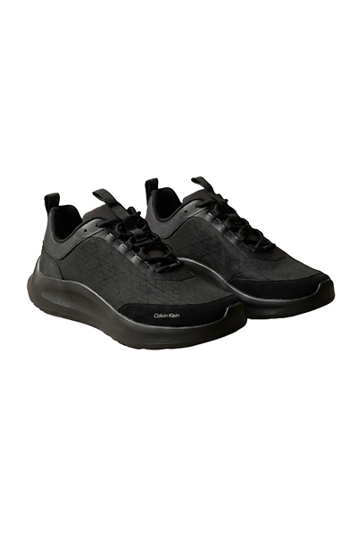 Calvin Klein Light Eva Runn Laceup Aop Erkek Sneaker Siyah