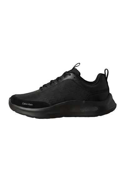 Calvin Klein Light Eva Runn Laceup Aop Erkek Sneaker Siyah