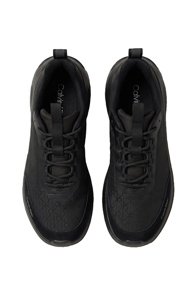 Calvin Klein Light Eva Runn Laceup Aop Erkek Sneaker Siyah