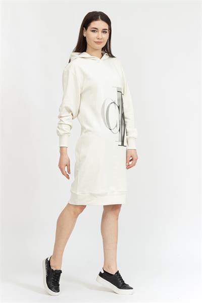 Calvin Klein Lightbox Ck Hoodie Dress Kadın Elbise