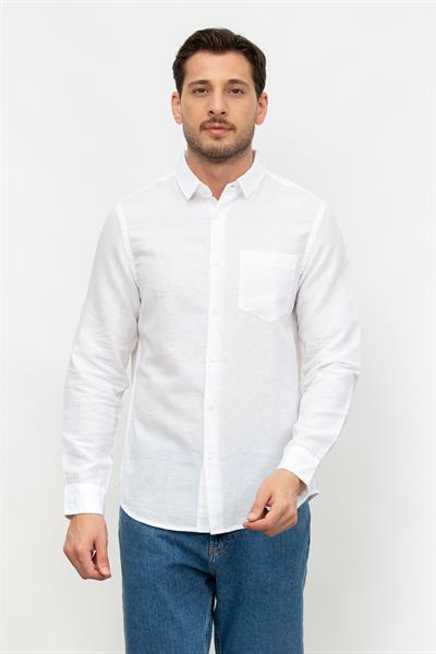 Calvin Klein Linen Cotton Regular Erkek Gömlek