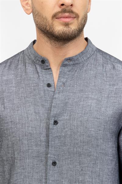 Calvin Klein Linen Cotton Stand Up Erkek Gömlek