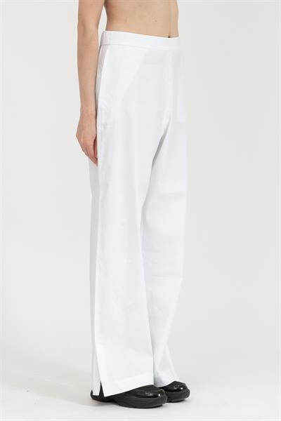 Calvin Klein Linen Wide Leg Pant Kadın Chino Pantolon Beyaz