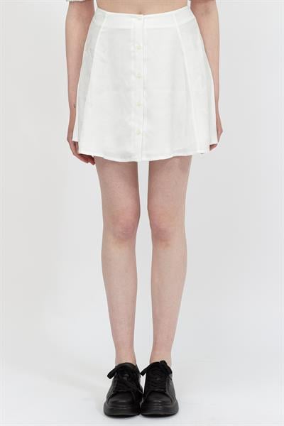 Calvin Klein Logo Aop Flirty Skirt Kadın Etek