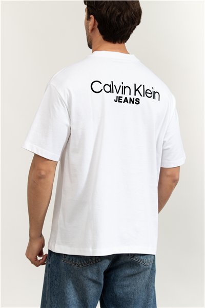 Calvin Klein Logo Back Print T-Shirt Erkek Bisiklet Yaka T-Shirt