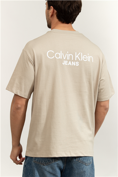 Calvin Klein Logo Back Print T-Shirt Erkek Bisiklet Yaka T-Shirt
