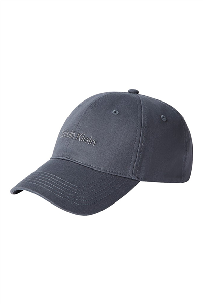Calvin Klein Logo Embroidery Baseball Cap Erkek Baseball Şapka Gri