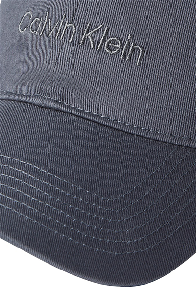Calvin Klein Logo Embroidery Baseball Cap Erkek Baseball Şapka Gri