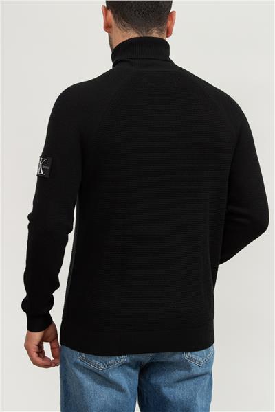 Calvin Klein Logo Erkek Triko Siyah