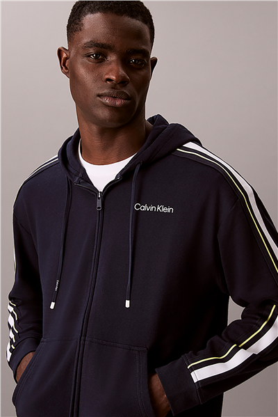 Calvin Klein Logo Tape Fz Hoodie Erkek Kapüşonlu Sweatshirt