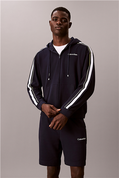 Calvin Klein Logo Tape Fz Hoodie Erkek Kapüşonlu Sweatshirt