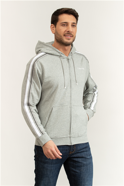 Calvin Klein Logo Tape Fz Hoodie Erkek Kapüşonlu Sweatshirt