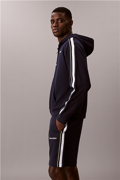 Calvin Klein Logo Tape Fz Hoodie Erkek Kapüşonlu Sweatshirt