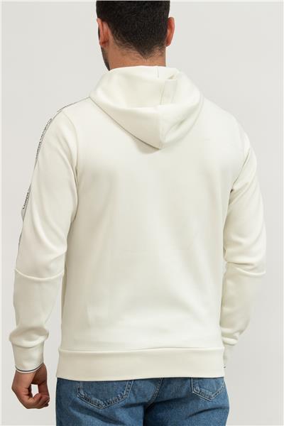 Calvin Klein Logo Tape Raglan Zip Through Erkek Fermuarlı Sweatshirt Mavi