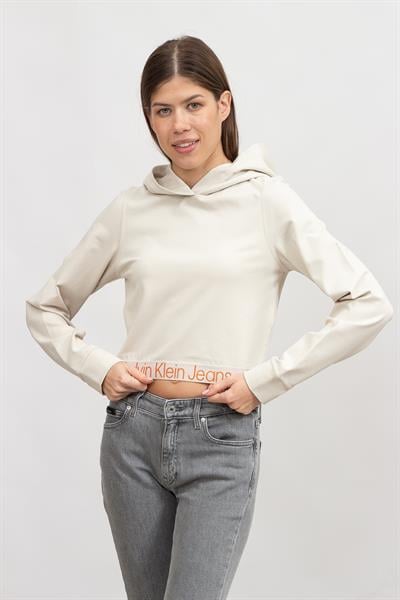 Calvin Klein Logo Tape/Jacquard Kadın Kapüşonlu Sweatshirt