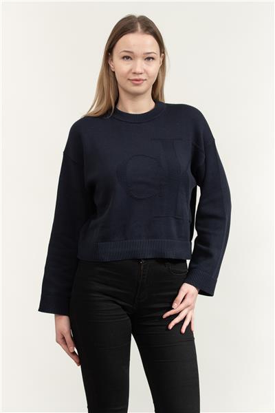 Calvin Klein Long Sleeve Smooth Cotton Ck Kadın Triko