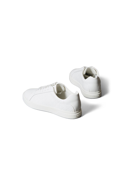 Calvin Klein Low Pro Cups Laceup Lth Aop Kadın Sneaker Beyaz