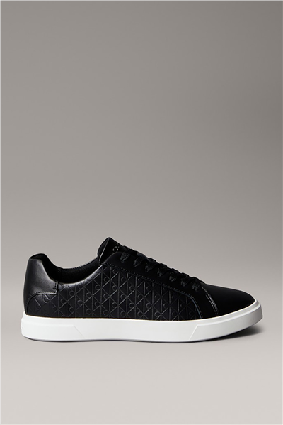Calvin Klein Low Pro Cups Laceup Lth Aop Kadın Sneaker Siyah