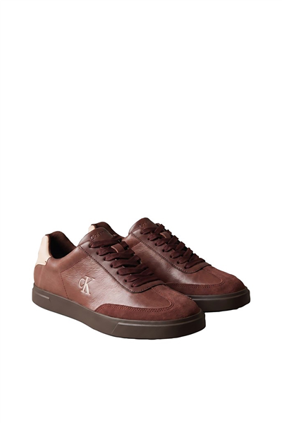 Calvin Klein Low Pro Cups Wingt Text Lth Sue Kadın Sneaker Kahverengi