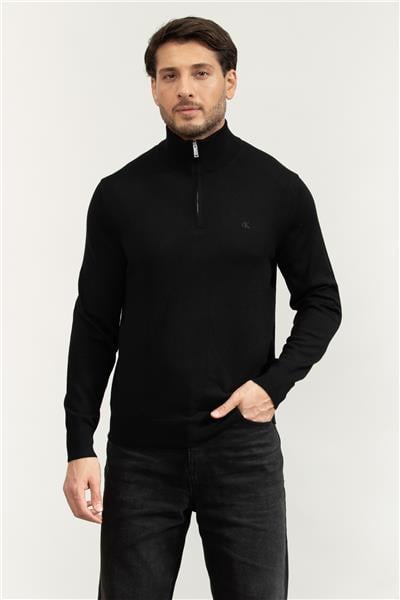 Calvin Klein LS 100% Merino Qz 14Gg Erkek Triko