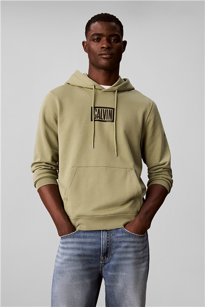 Calvin Klein Ls 350Terry Eu Clvin Box Logo Ho Erkek Bisiklet Yaka Sweatshirt