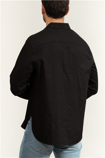 Calvin Klein LS Aop Jacquard Easy Shirt Erkek Gömlek