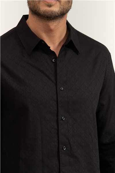 Calvin Klein LS Aop Jacquard Easy Shirt Erkek Gömlek