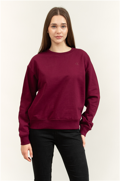 Calvin Klein LS Archive Logo French Terry Rlx Kadın Bisiklet Yaka Sweatshirt