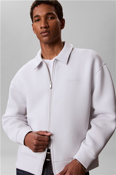 Calvin Klein Ls Cooling Spacer Fz Shirt Jacke Erkek Fermuarlı Sweatshirt Gri