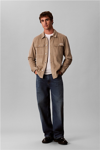 Calvin Klein Ls Corduroy Easy Overshirt Erkek Gömlek