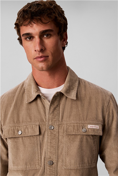 Calvin Klein Ls Corduroy Easy Overshirt Erkek Gömlek