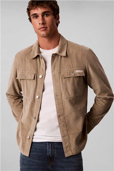 Calvin Klein Ls Corduroy Easy Overshirt Erkek Gömlek