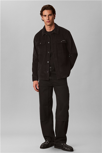 Calvin Klein Ls Corduroy Easy Overshirt Erkek Gömlek Siyah