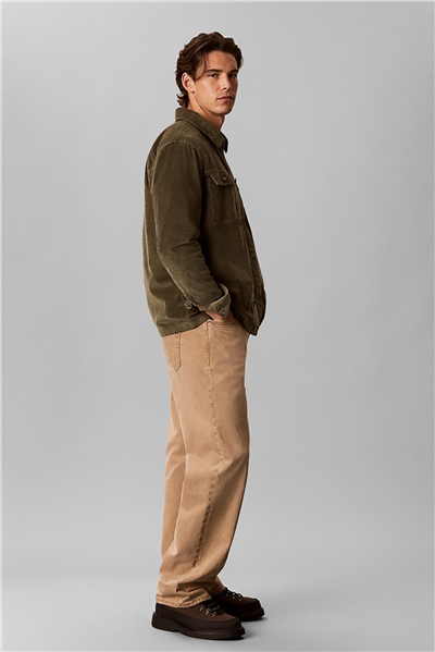 Calvin Klein Ls Corduroy Easy Overshirt Erkek Gömlek Yeşil