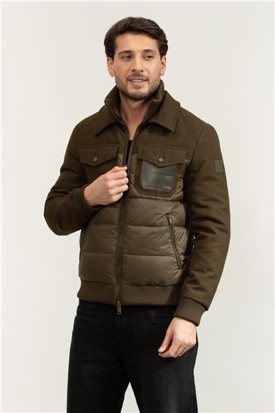 Calvin Klein Ls Corduroy Mid Wt Erkek Şişme Mont