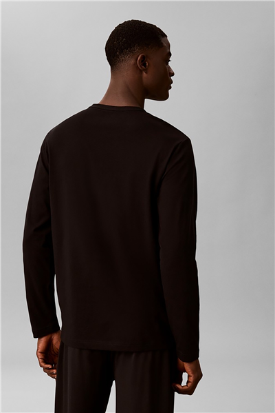 Calvin Klein L/S Crew Neck Erkek Bisiklet Yaka T-Shirt Siyah