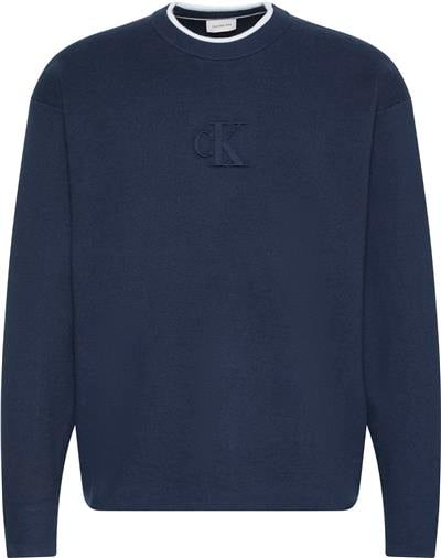Calvin Klein Ls Embossed Logo Erkek Triko