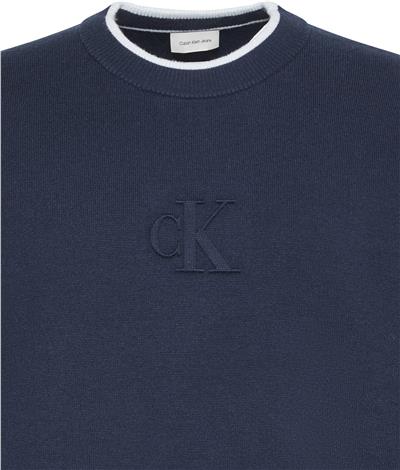 Calvin Klein Ls Embossed Logo Erkek Triko
