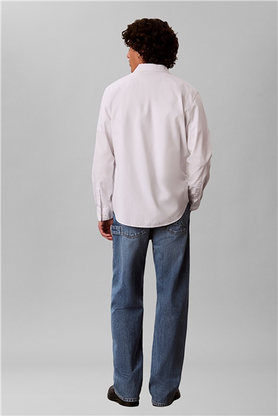 Calvin Klein Ls Eoe Oxford Classic Shirt Erkek Gömlek Beyaz