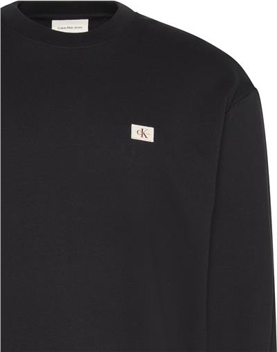 Calvin Klein Ls Eu 350Terry Badge Cn Erkek Bisiklet Yaka Sweatshirt